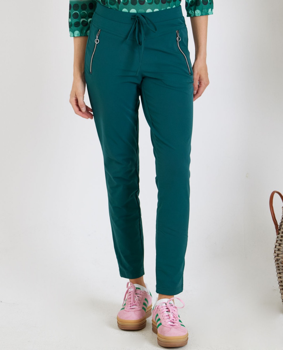 Bild von Elastische Travel Joggpants in Petrol