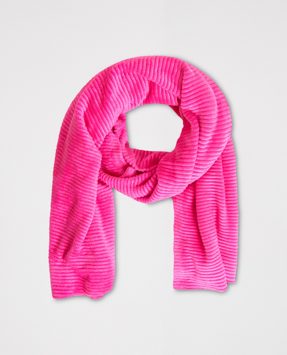 Bild von Plissierter Chenille-Schal in Pink