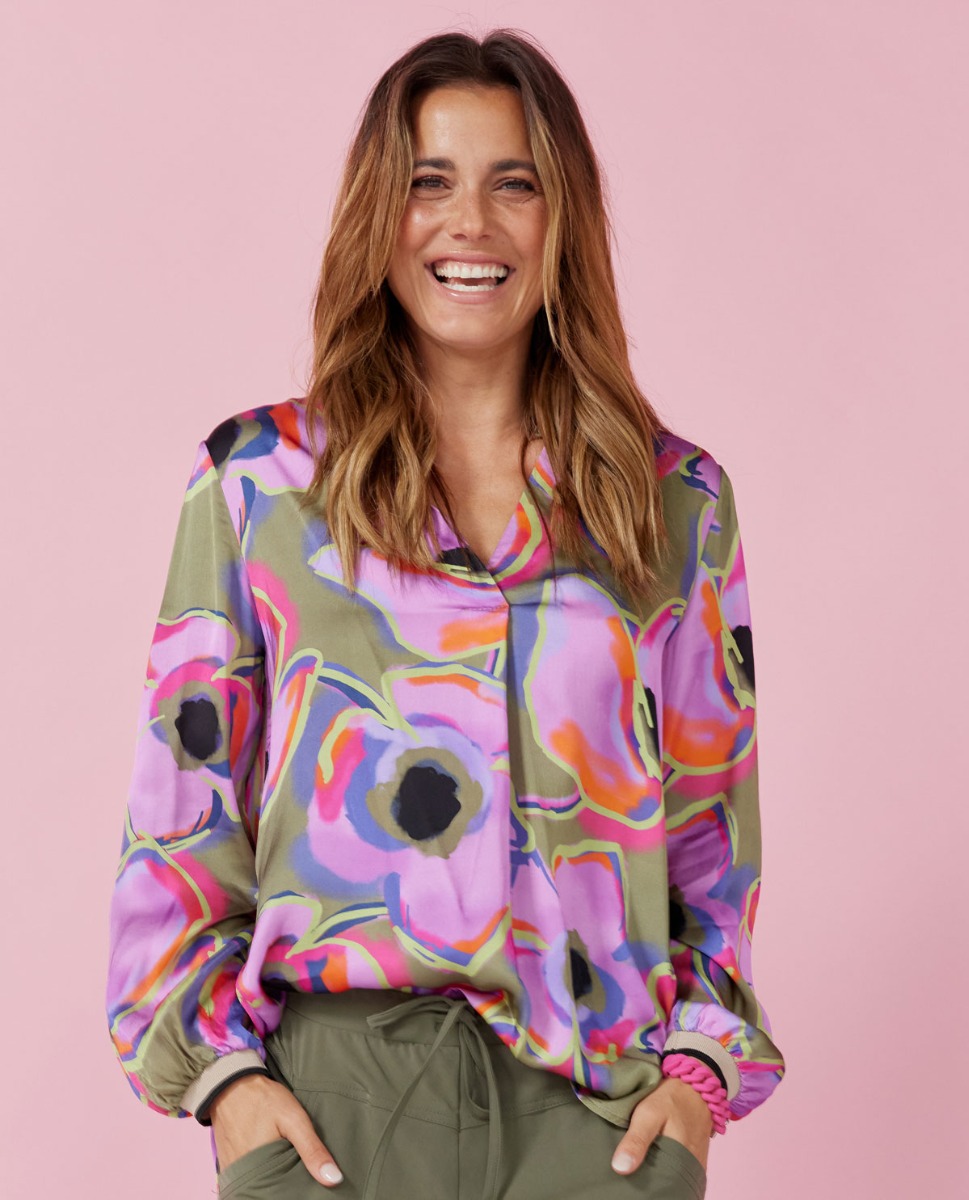 Bild von Bunte Satinbluse