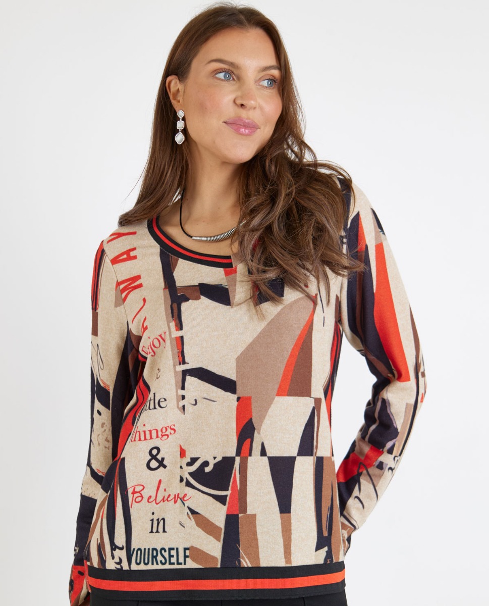Bild von Kuschelsweat mit V-Ausschnitt