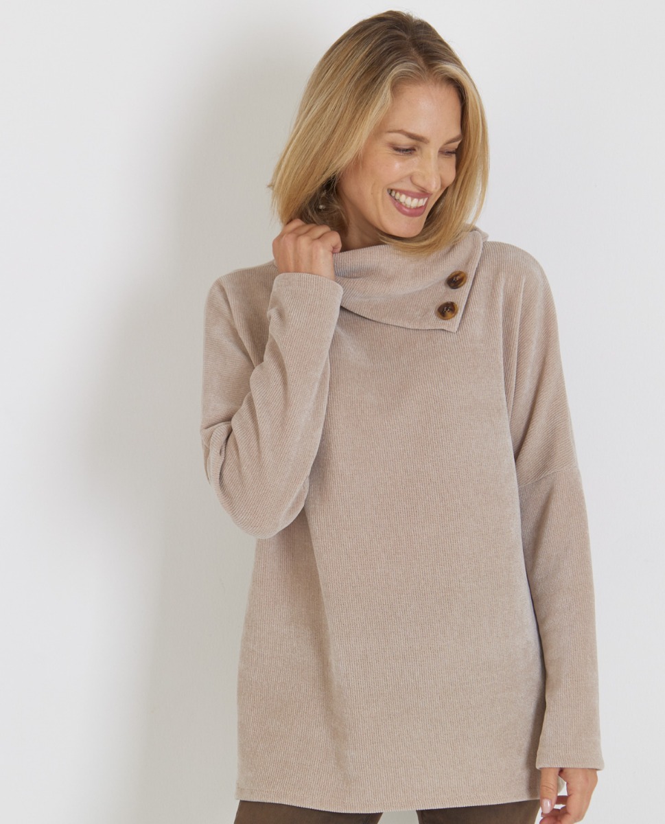 Bild von Cord Sweatshirt in Beige