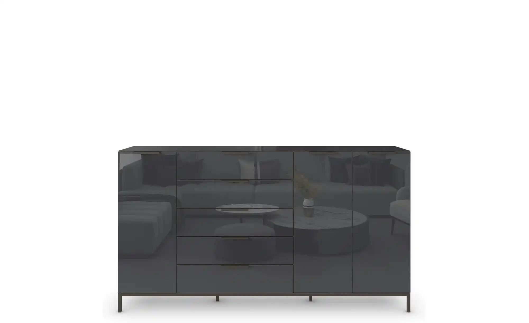 Bild von Highboard ¦ holzfarben ¦ Maße (cm): B: 199 H: 110 Kommoden & Sideboards > Highboards - Höffner