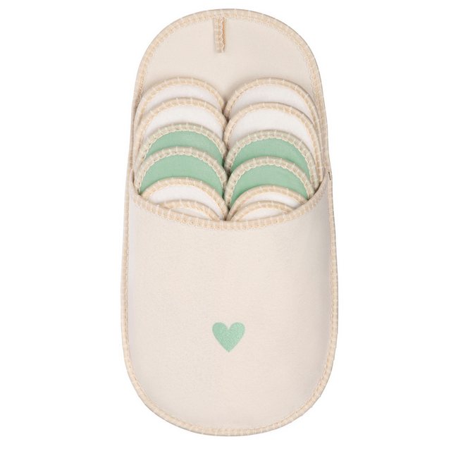Bild von ONVAYA® ABS Gästepantoffel | kleines grünes Herz | 6er Set | Antirutsch Sohle | Hausschuhe | Filzpantoffel | Gr. 36-45 Gästehausschuhe