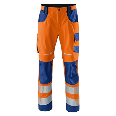 Bild von KÜBLER® unisex Warnschutzhose REFLECTIQ orange, kornblau Größe 30