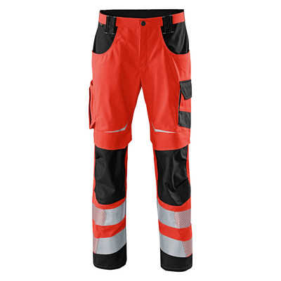Bild von KÜBLER® unisex Warnschutzhose REFLECTIQ rot, schwarz Größe 54