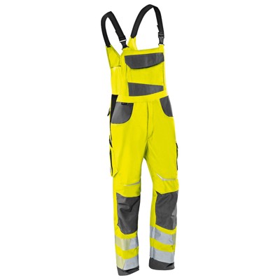 Bild von KÜBLER® unisex Warnschutz-Latzhose REFLECTIQ warngelb, anthrazit Größe 24