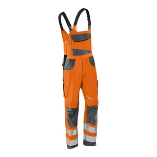 Bild von KÜBLER® unisex Warnschutz-Latzhose REFLECTIQ warnorange, anthrazit Größe 90