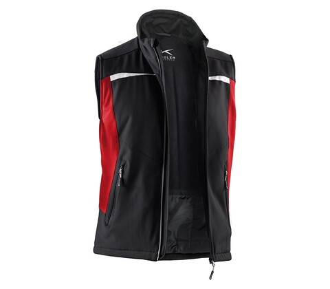 Bild von KÜBLER Softshell Weste 7041 Schwarz/Mittelrot XS – Arbeitsweste - Neu