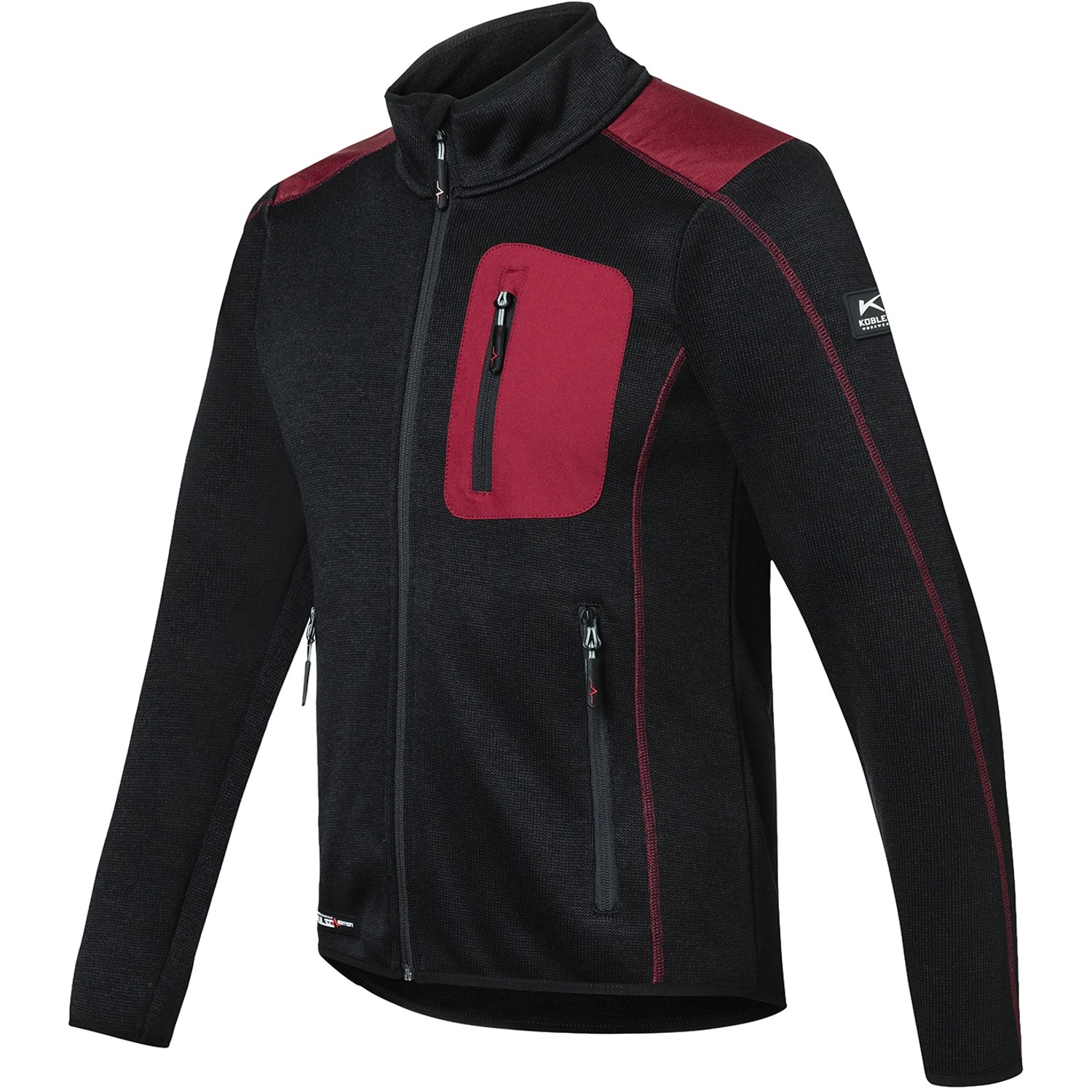 Bild von Kübler Pulse Strickjacke Daily Damen Schwarz/Bordeaux Gr. XXL