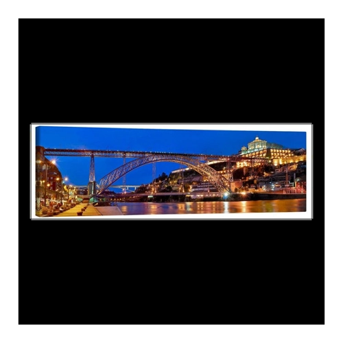 Bild von Posterlounge Leinwandbild FineArt Panorama, Porto Portugal Brücke Dom Luis