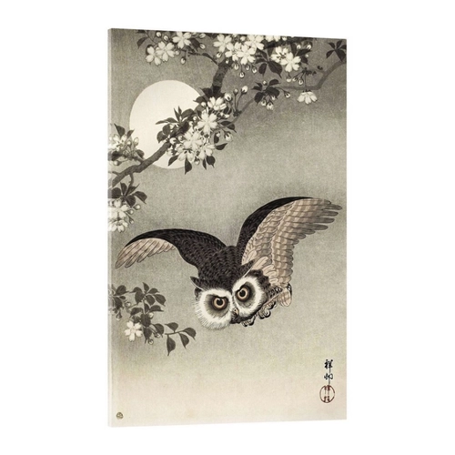 Bild von Posterlounge Acrylglasbild Ohara Koson, Eule im Flug, Malerei