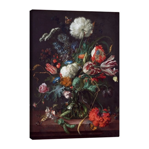 Bild von Posterlounge Leinwandbild Jan Davidsz de Heem, Vase mit Blumen