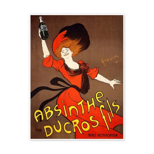 Bild von Posterlounge Poster Leonetto Cappiello, Absinthe Ducros fils – Wohnzimmer Vintage Malerei