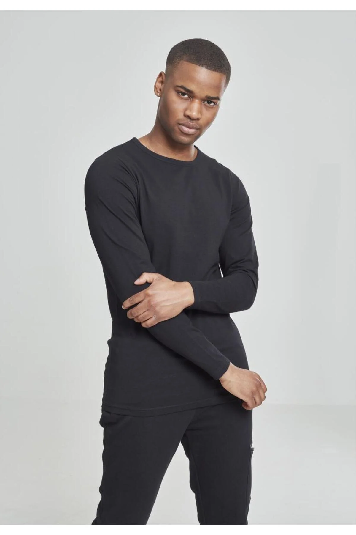 Bild von URBAN CLASSICS Longsleeve Urban Classics Herren Fitted Stretch L/S Tee (1-tlg)