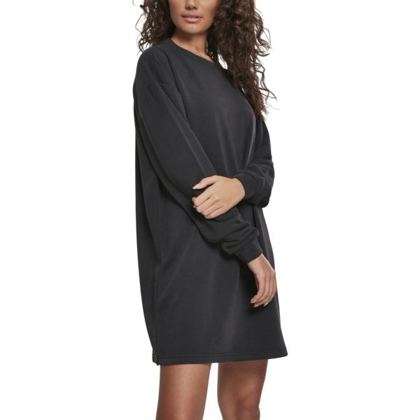Bild von Urban Classics Ladies - MODAL Terry Crew Kleid schwarz