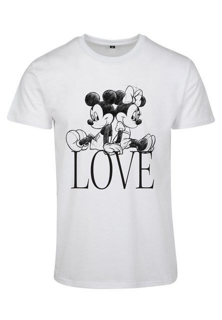 Bild von Merchcode Kurzarmshirt Merchcode Damen Ladies Minnie Loves Mickey Tee (1-tlg)