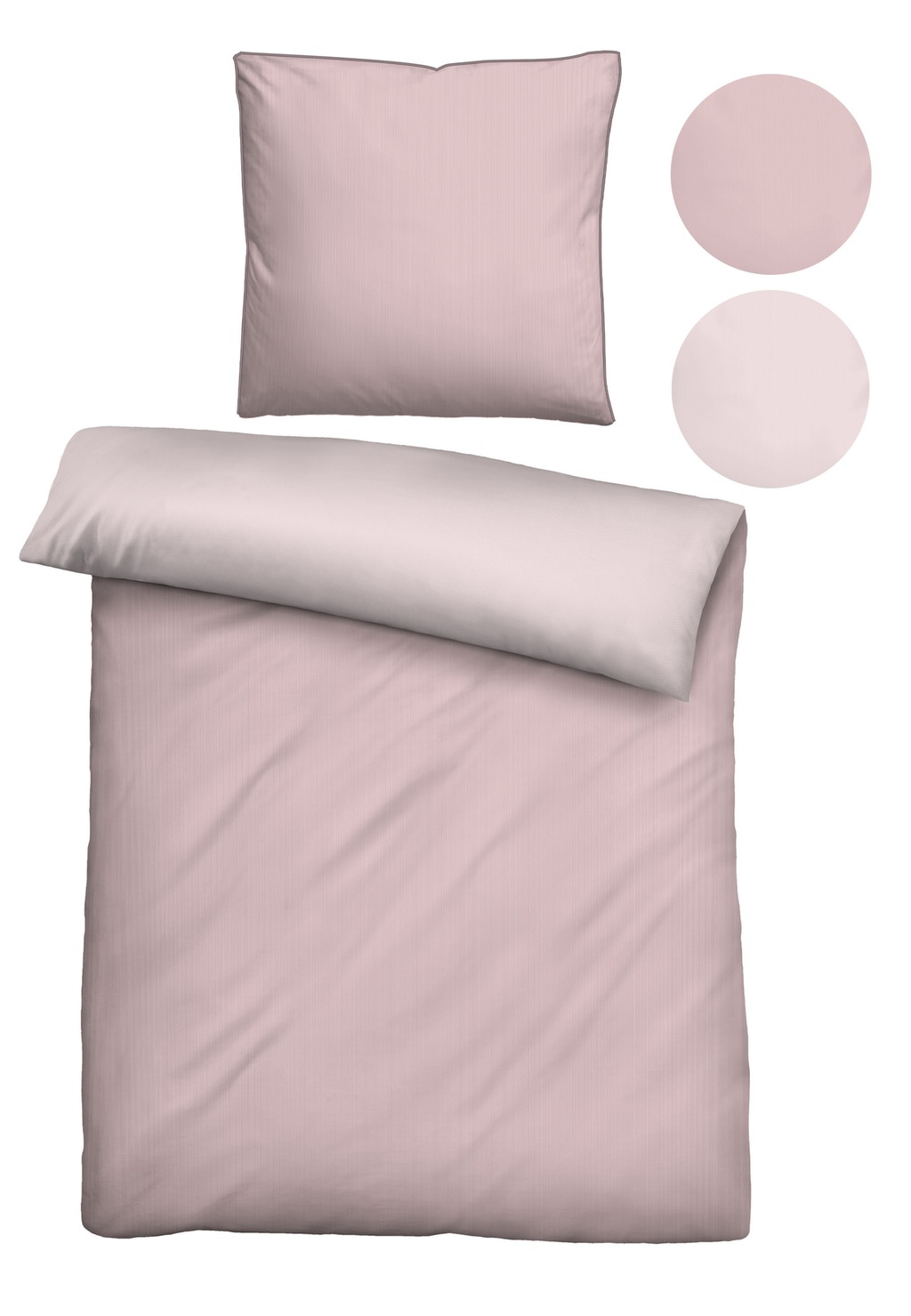 Bild von Biberna Wendebettwäsche Helena, Mako-Satin, 2 teilig, feiner Glanz + weicher Griff, pflegeleicht, ganzjährig einsetzbar, RV