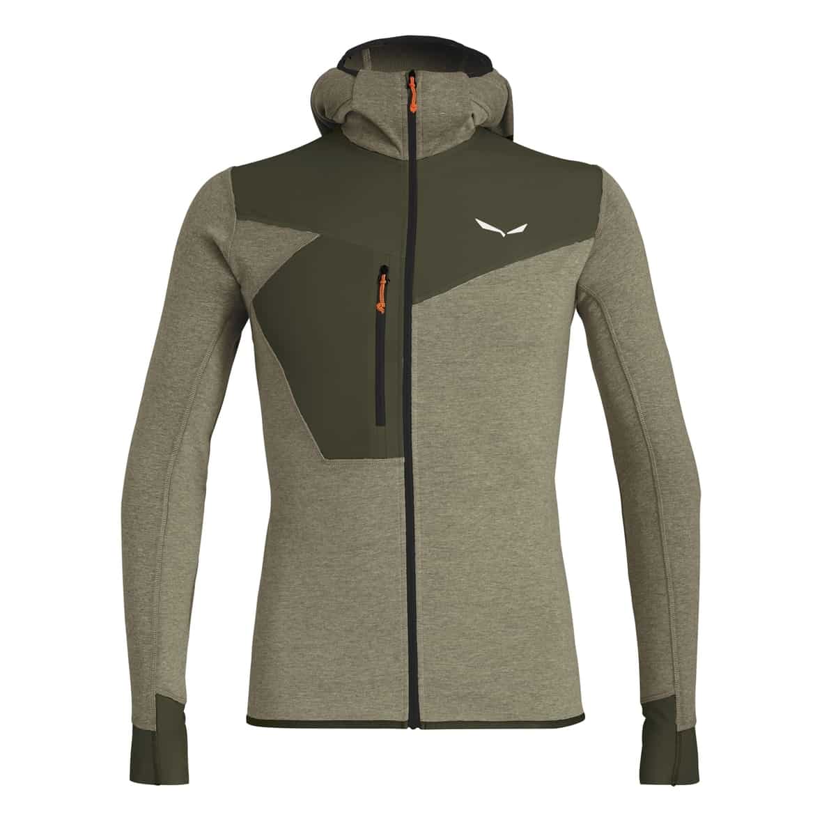 Bild von Salewa PUEZ 2 DRY M L/S HOOD FZ TEE Herren Wanderjacke (Oliv XXL D) Fleecejacken
