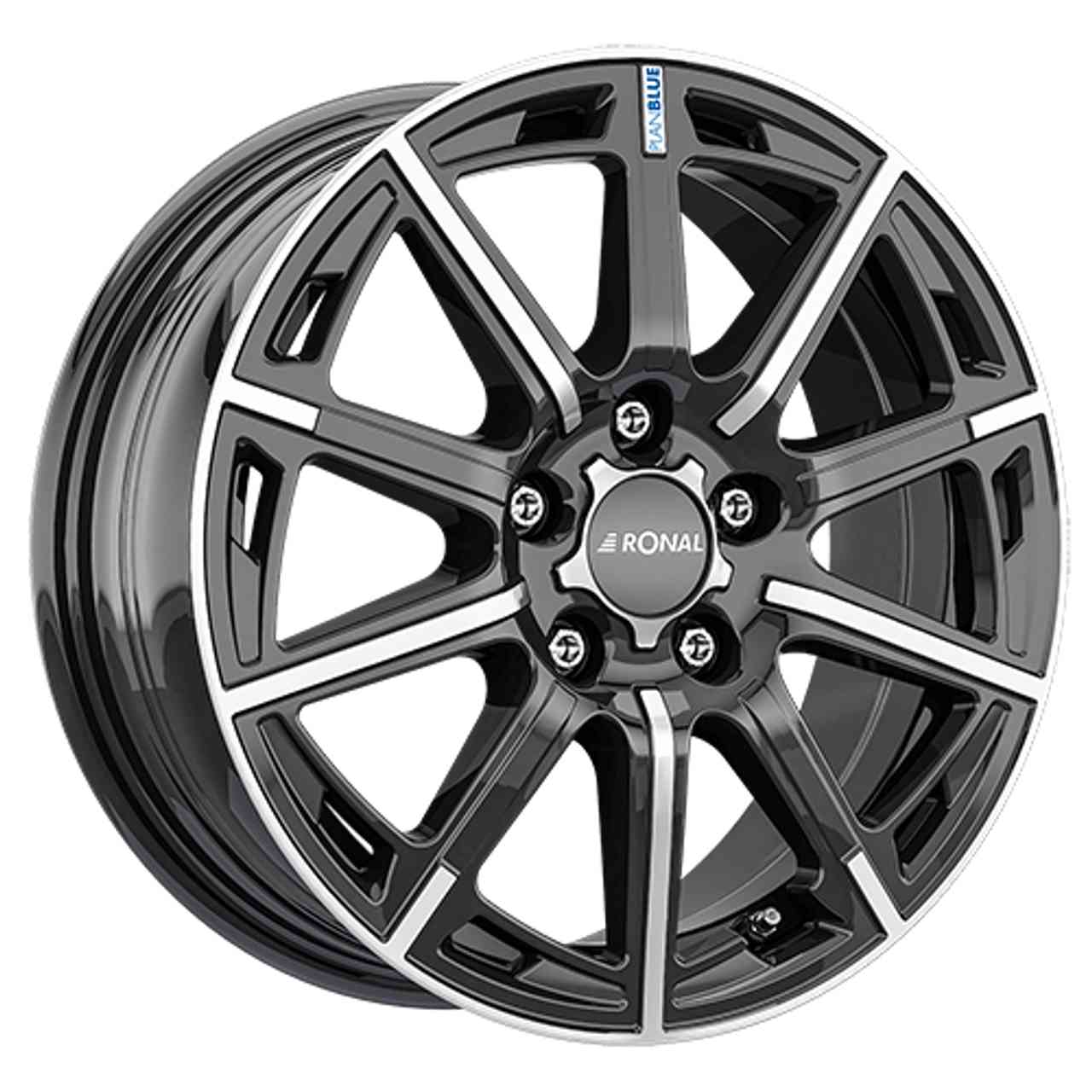 Bild von RONAL RONAL R60 BLUE jetblack-frontkopiert 6.5Jx16 5x110 ET40