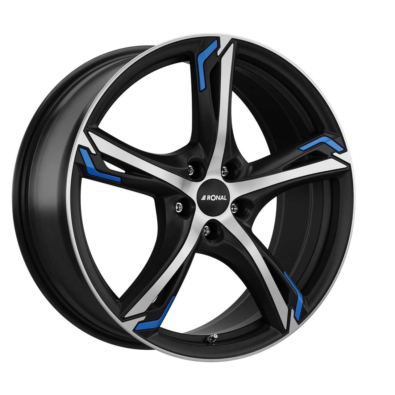 Bild von RONAL RONAL R62 BLUE jetblack-matt-frontkopiert 8.5Jx20 5x108 ET40