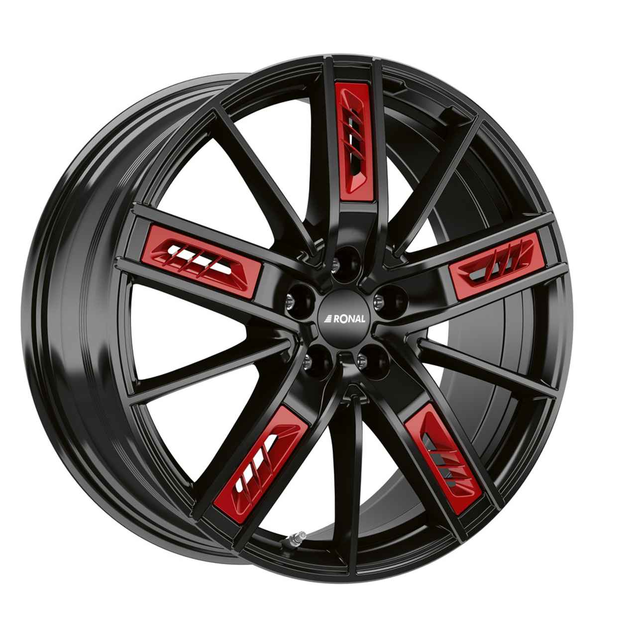 Bild von RONAL RONAL R67 RED RIGHT jetblack 8.0Jx19 5x112 ET35