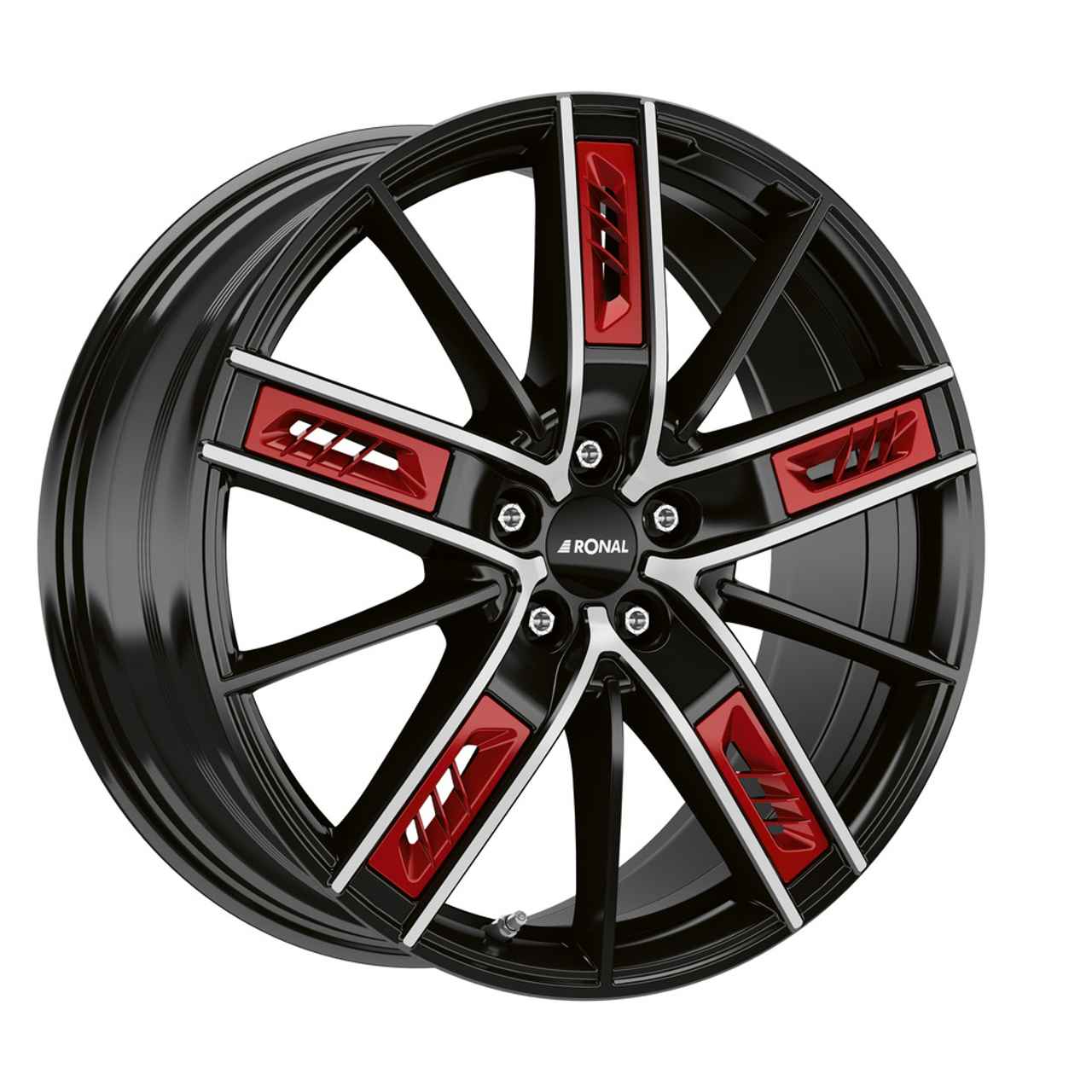 Bild von RONAL RONAL R67 RED RIGHT jetblack-frontkopiert 8.0Jx19 5x112 ET45