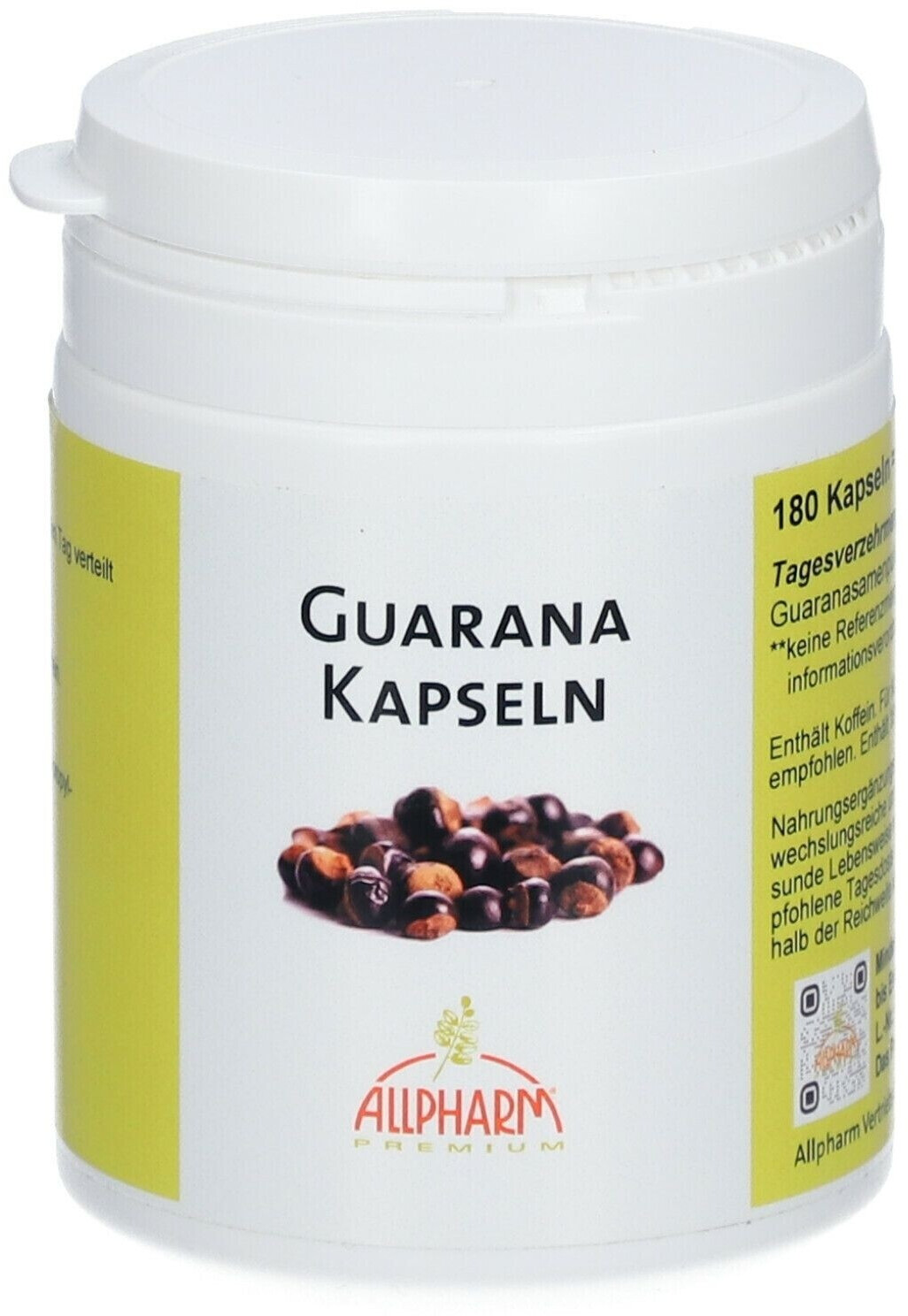 Bild von Allpharm Guarana Kapseln (180 Stk.)