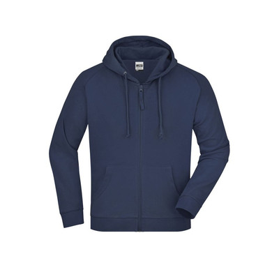 Bild von Kapuzenjacke French Terry JN059, navy-blau, Größe L