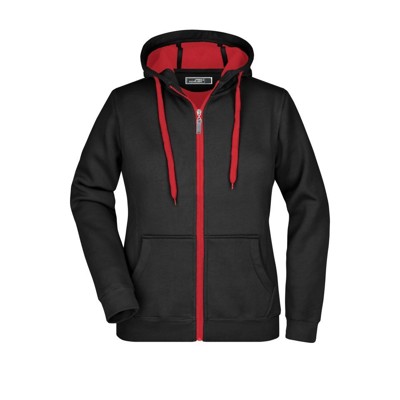 Bild von Damen Bonding Jacke JN354, schwarz/rot, Größe M