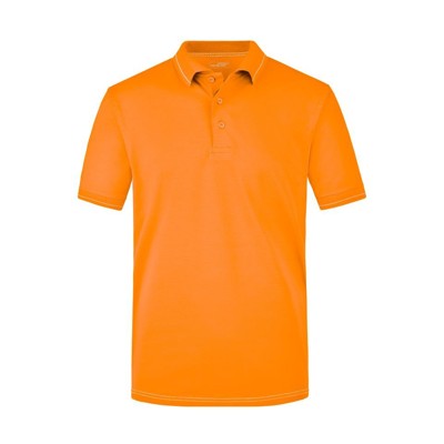 Bild von Herren Poloshirt Elastic JN569, orange/weiß, Größe S