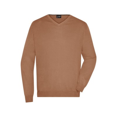 Bild von Herren V-Pullover JN659, camel-braun, Größe L