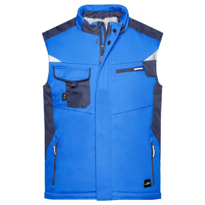 Bild von Workwear Winter Softshell Weste JN825, königs-blau/navy-blau, Größe L