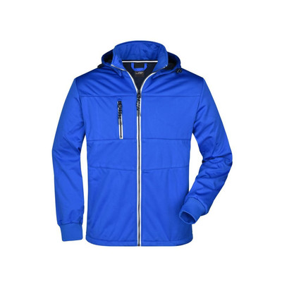 Bild von Herren Softshelljacke maritim JN1078, nautic-blau/navy-blau/weiß, Größe 3XL