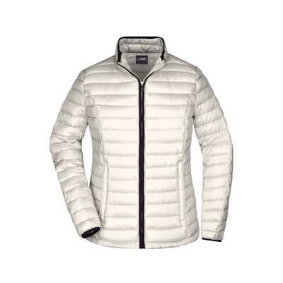 Bild von Damen Winter Steppdaunenjacke JN1081, weiß/schwarz, Größe S