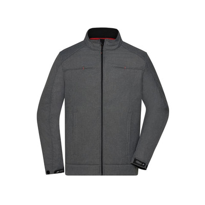 Bild von Herren Melange Softshelljacke JN1088, dunkel-melange, Größe L