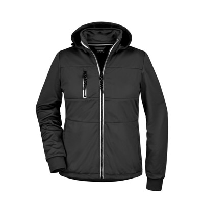 Bild von Damen Softshelljacke maritim JN1077, schwarz/weiß, Größe XL