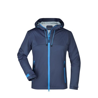 Bild von Damen Ultraleicht Softshelljacke JN1097, navy-blau/carbon, Größe XL