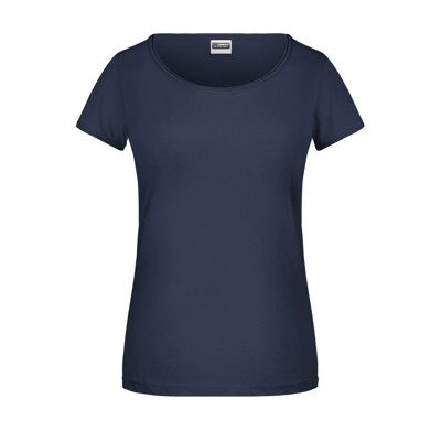 Bild von Damen T-Shirt Rollsaum 8001, navy-blau, Größe XL