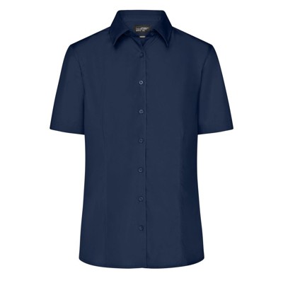 Bild von Damenbluse Easy Care Kurzarm JN643, navy-blau, Größe L