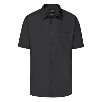 Bild von Herren Kurzarm Hemd Easy-Care JN644, schwarz, Größe 3XL