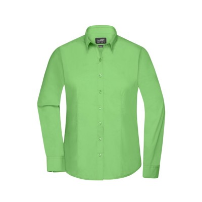 Bild von Damenbluse Poplin Langarm JN677, lime-grün, Größe M