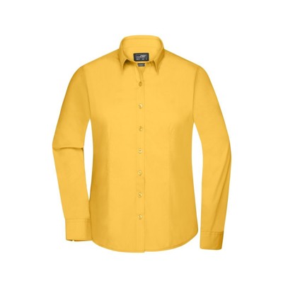 Bild von Damenbluse Poplin Langarm JN677, gelb, Größe 3XL