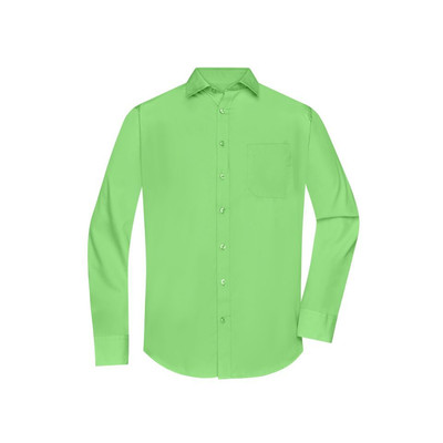 Bild von Herrenhemd Poplin Langarm JN678, lime-grün, Größe XXL