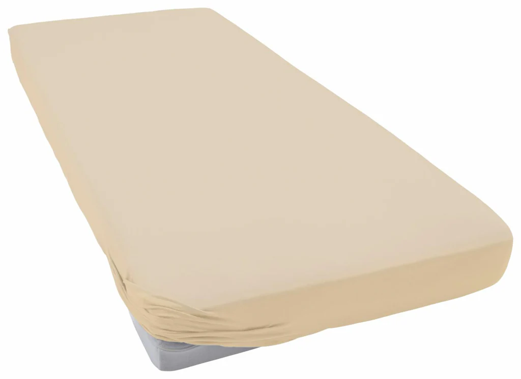 Bild von ESTELLA Topper-Spannbetttuch Zwirnjersey | Natur | 100x200 cm | passend für Topperhöhen von 7-10 cm | trocknerfest und bügelfrei | 97% Baumwolle 3% Elastan