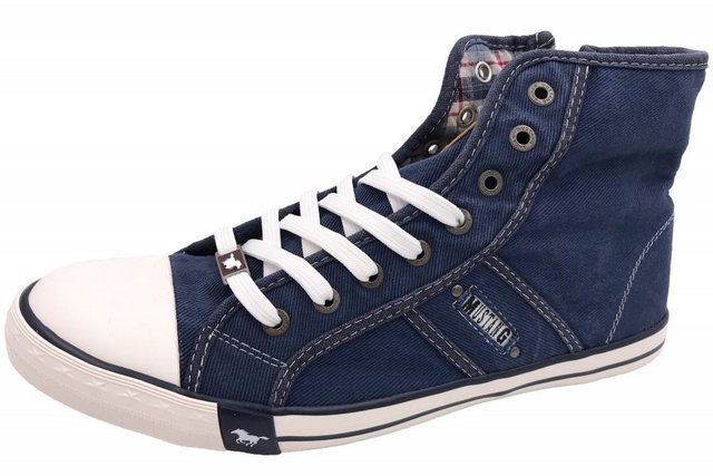 Bild von Mustang Herren High Top Sneaker aus Baumwolle blau