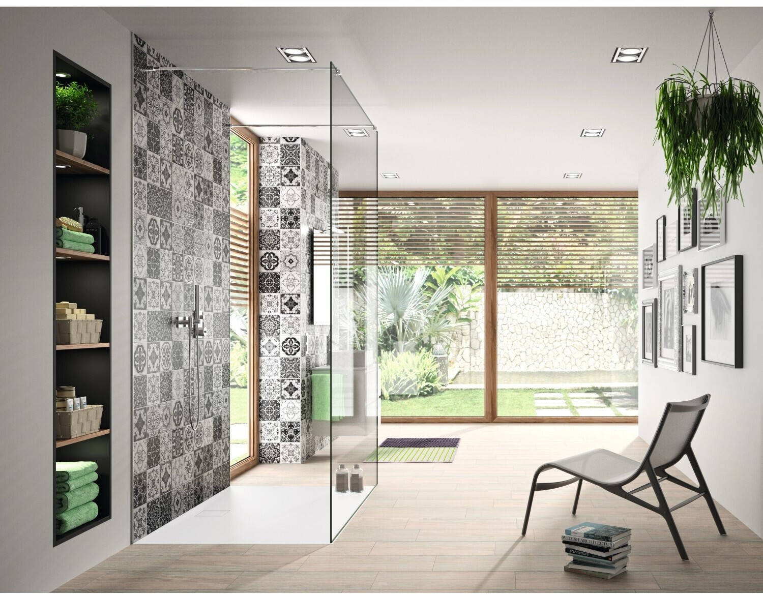 Bild von Hüppe EasyFlat Duschwanne, Ablauf lange Seite, rechteckig, 1200x900mm, EF0109, Farbe: Weiß Matt