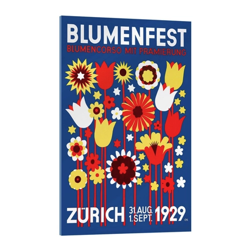 Bild von Wandbild „Blumenfest Zürich, 1929“ von Posterlounge