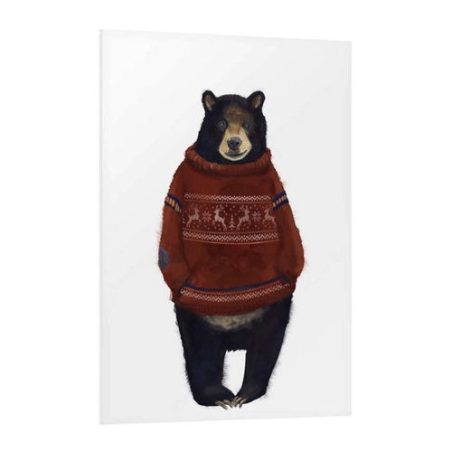 Bild von Hartschaumbild „Herr Bär im Norweger-Pulli“ von Posterlounge