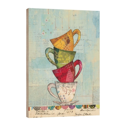 Bild von Holzbild „Teezeit“ von Courtney Prahl