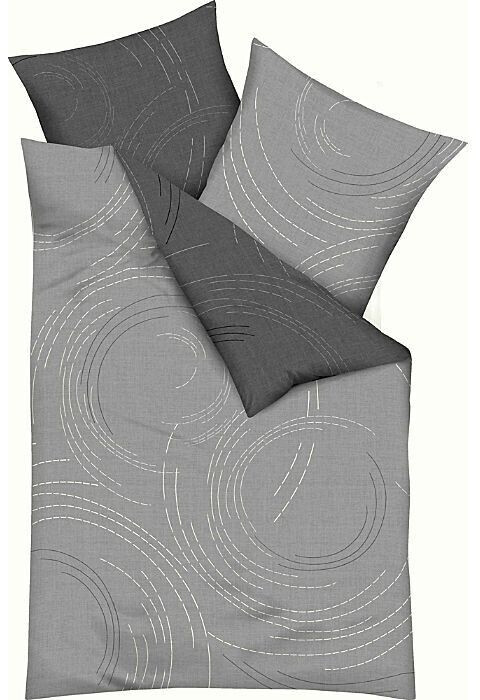 Bild von Kaeppel Wendebettwäsche »Jaro in Mako Satin und Biber (Flanell) Qualität, 100% Baumwolle, Bett- und Kopfkissenbezug mit Reißverschluss, Satin mit seidigem Glanz, Winter- und Sommerbettwäsche, ganzjährig einsetzbar«, (2 tlg.)